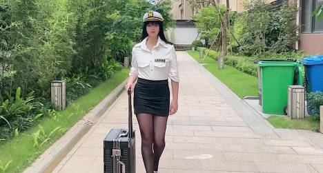 堕落空姐下机约炮初体验 封面